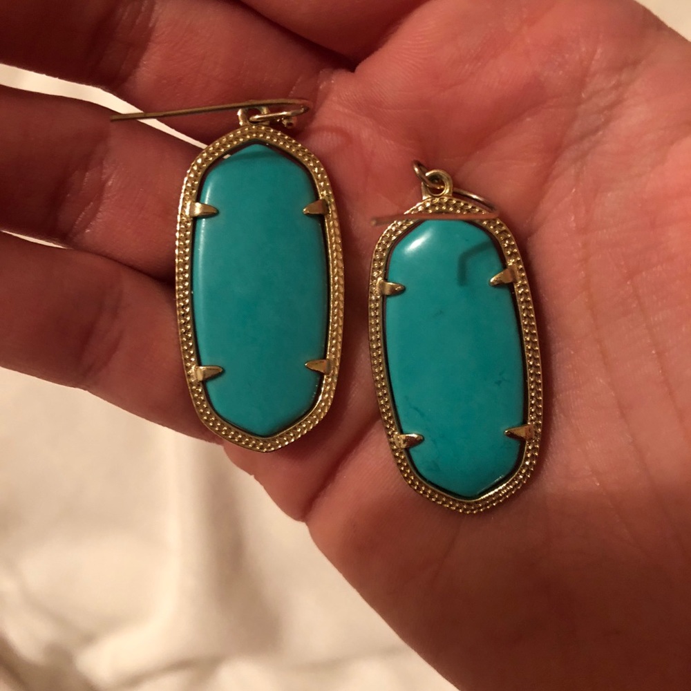 Kendra Scott Elle Gold Drop Earrings | Turquoise